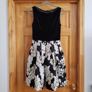Tahari ASL Velvet Floral Dress (lined)